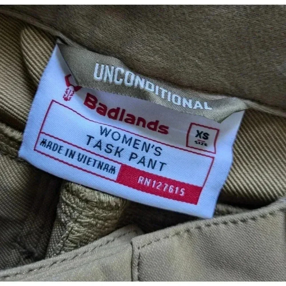 Badlands Earth Brown Tan Task Pants New Size XS Regular Inseam Workwear Stretch